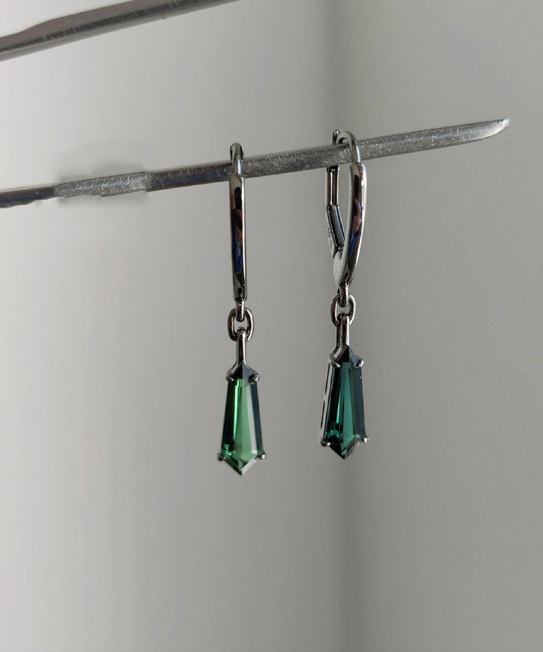 Boutique Silk Sterling Silver Gem Stone Drop Earrings