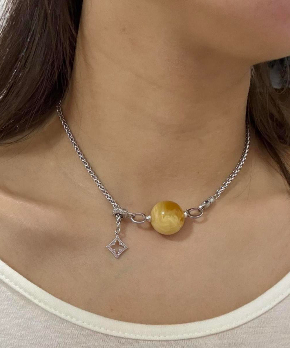 Boutique Silk Sterling Silver Pearl Rotate Lariat Necklace - Omychic