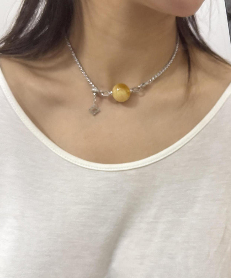 Boutique Silk Sterling Silver Pearl Rotate Lariat Necklace - Omychic