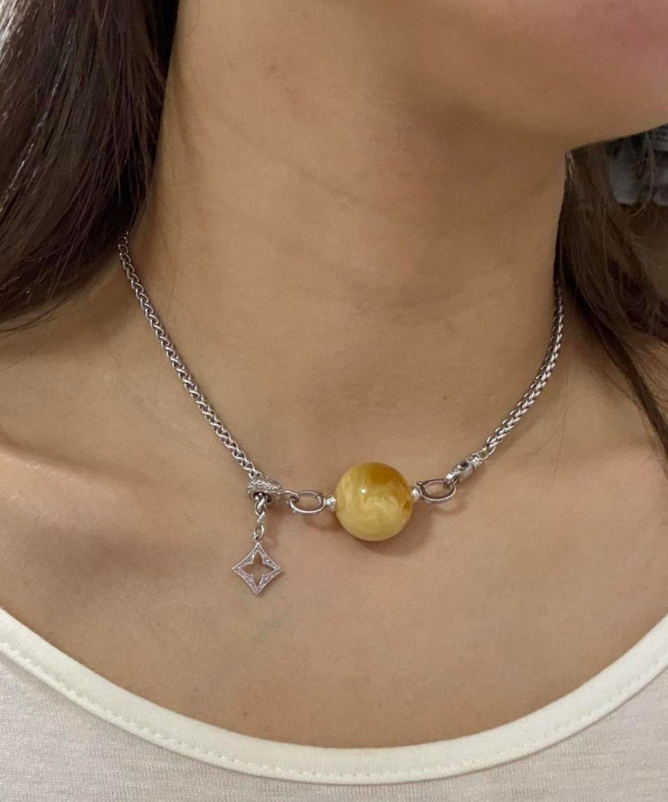 Boutique Silk Sterling Silver Pearl Rotate Lariat Necklace - Omychic