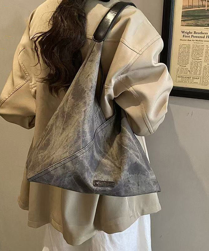 Boutique Tie Dye Solid Durable Faux Leather Shoulder Handbag