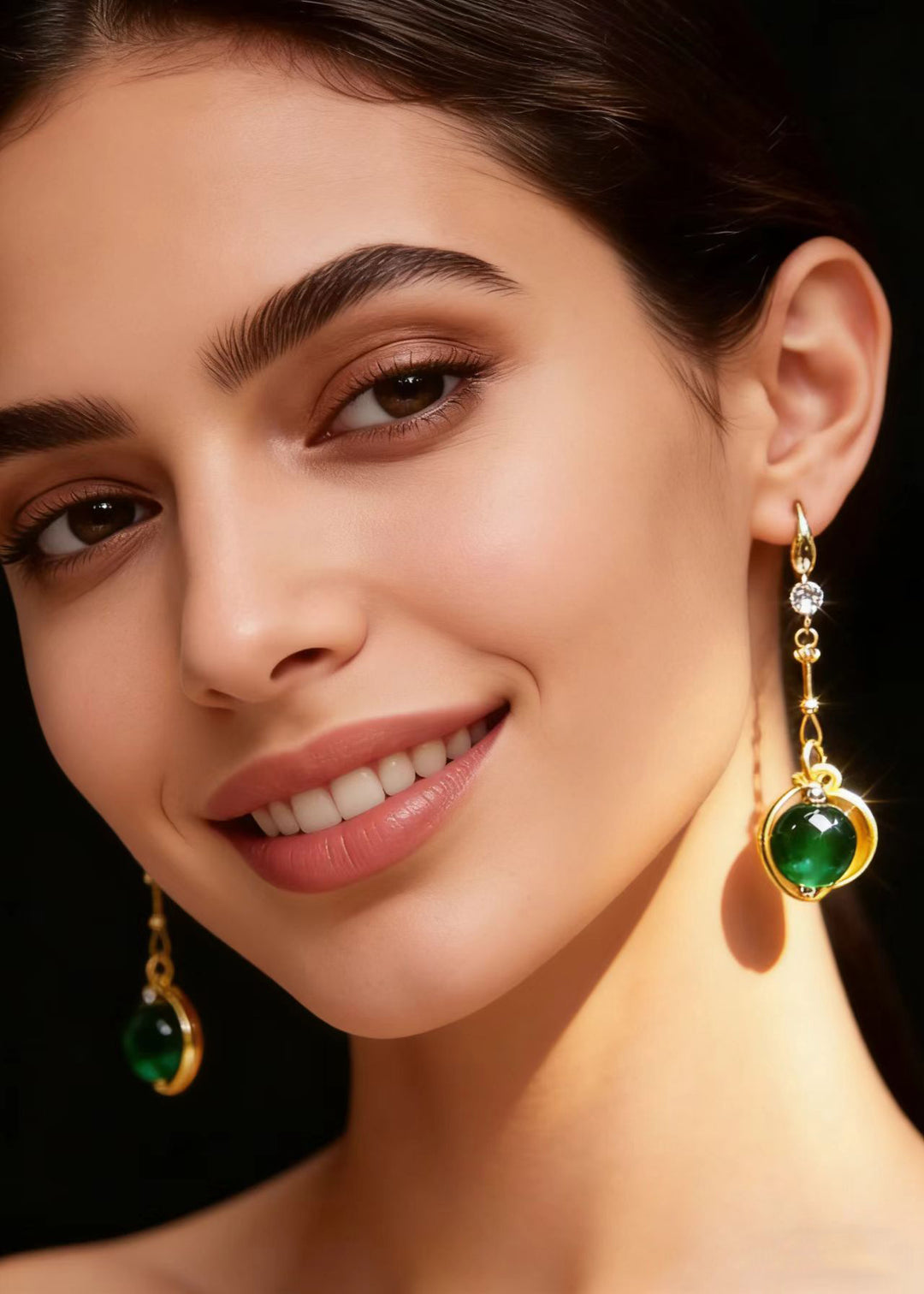 Boutique Turquoise Blessed Bowl Gilding Drop Earrings