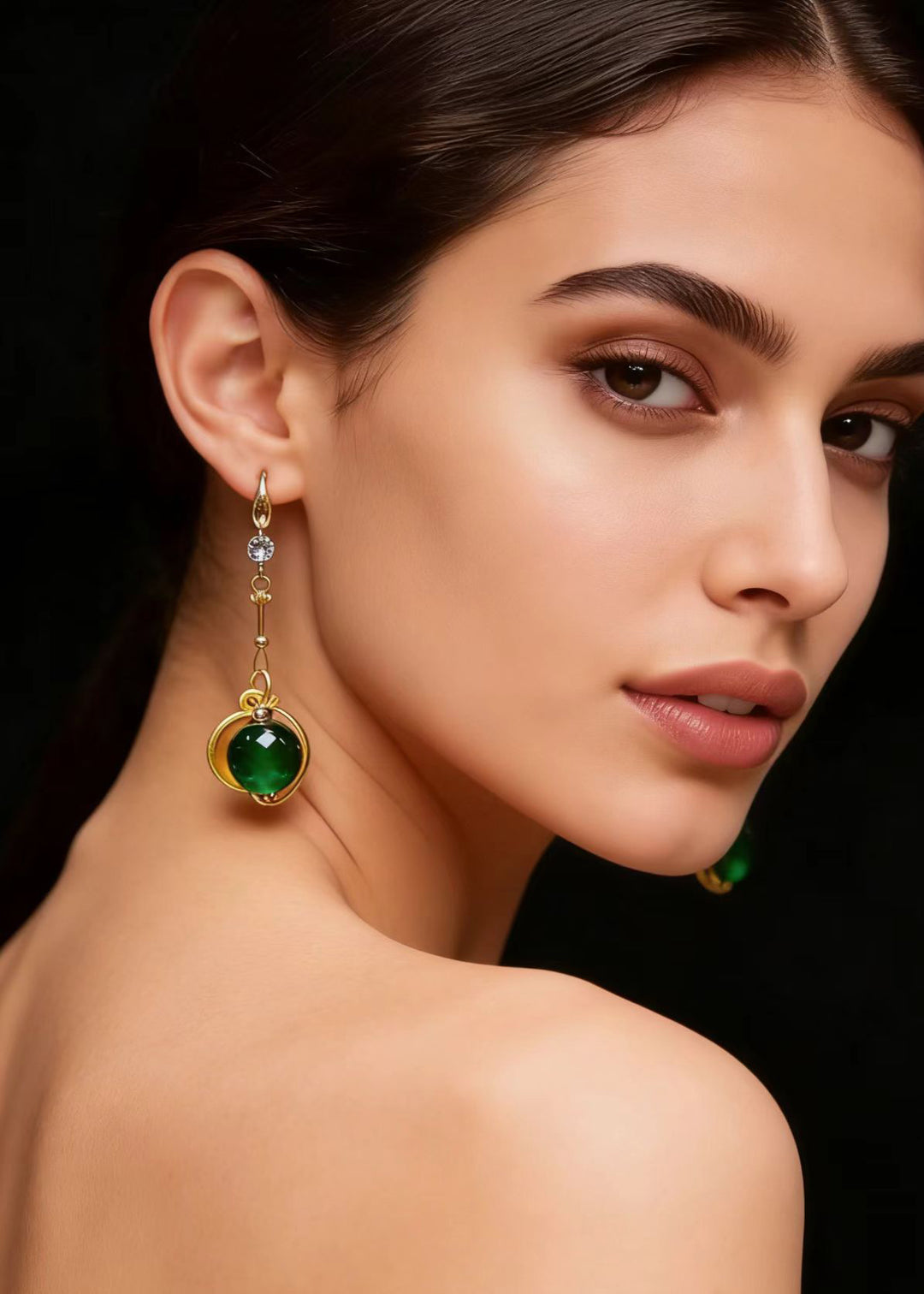 Boutique Turquoise Blessed Bowl Gilding Drop Earrings