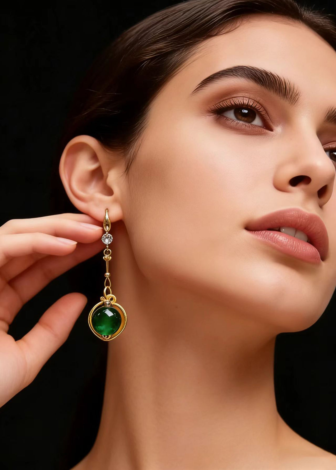 Boutique Turquoise Blessed Bowl Gilding Drop Earrings