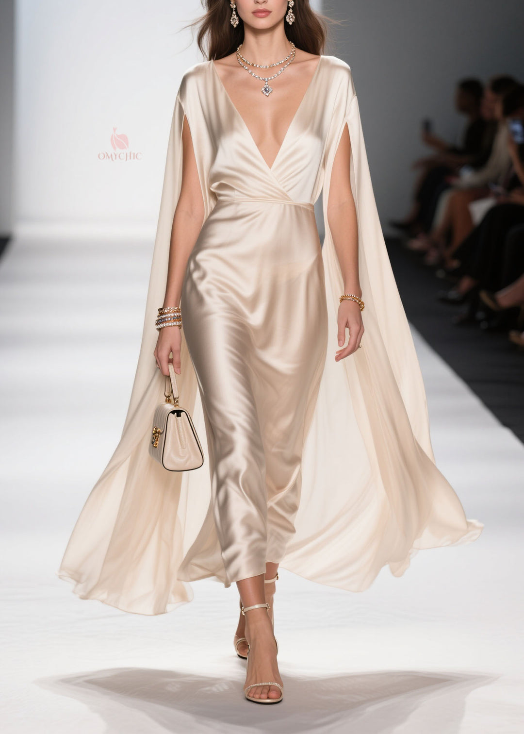 Boutique V Neck Patchwork Chiffon Long Dresses Summer