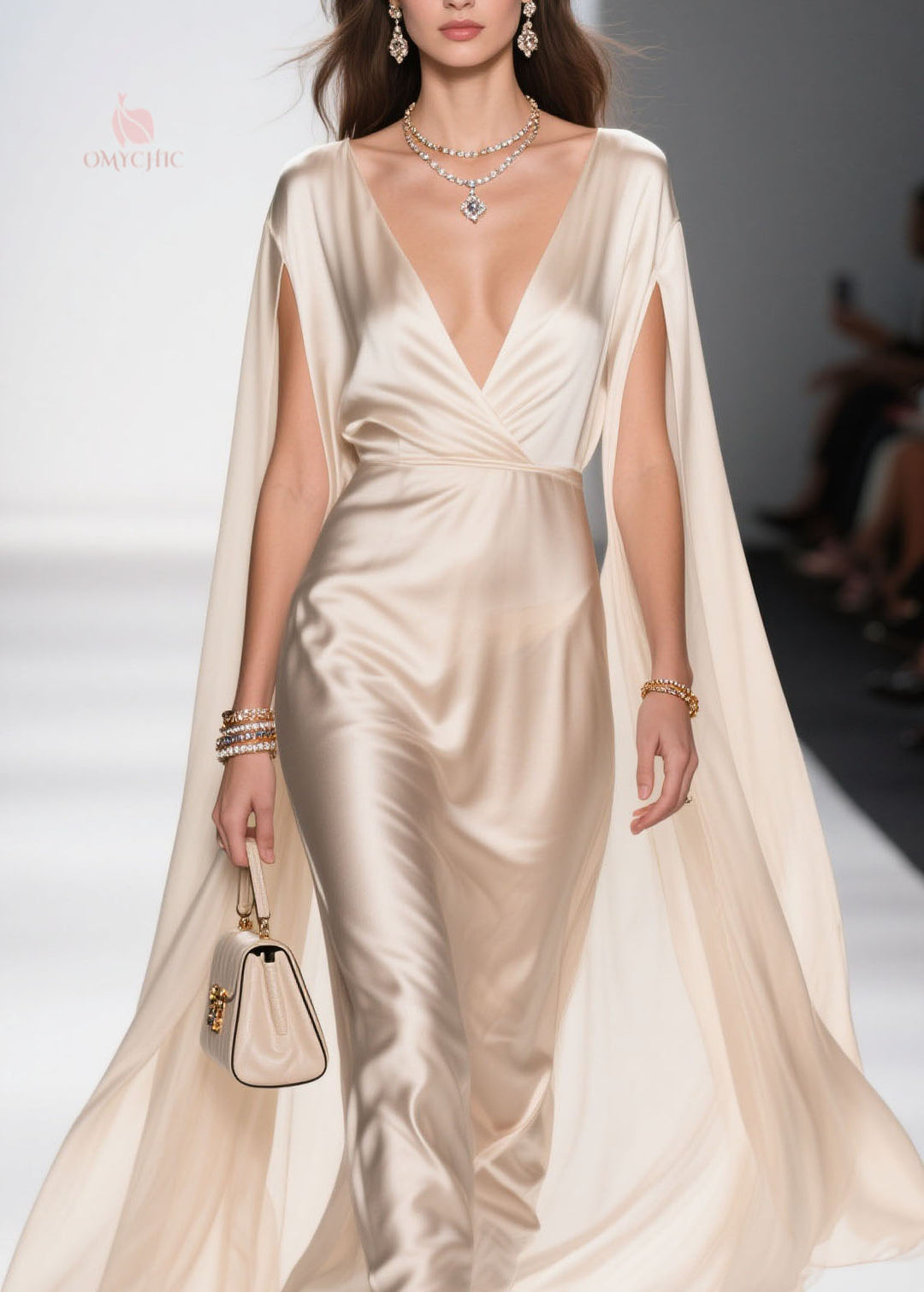 Boutique V Neck Patchwork Chiffon Long Dresses Summer