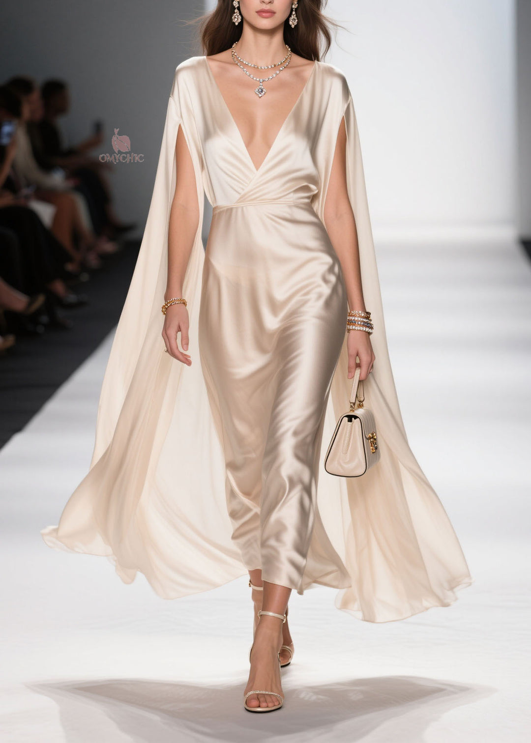 Boutique V Neck Patchwork Chiffon Long Dresses Summer