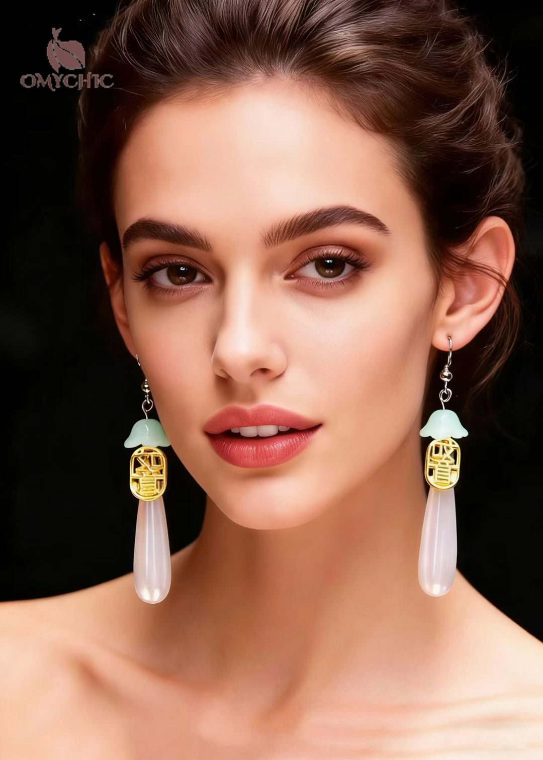 Boutique Water Droplet Pearl Fupai Drop Earrings