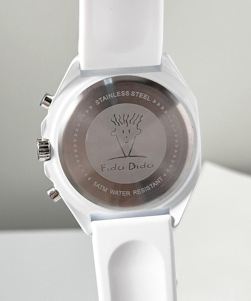 Brief Blue Silicone Rubber Quartz Movement Waterproof Hollow Out Watch