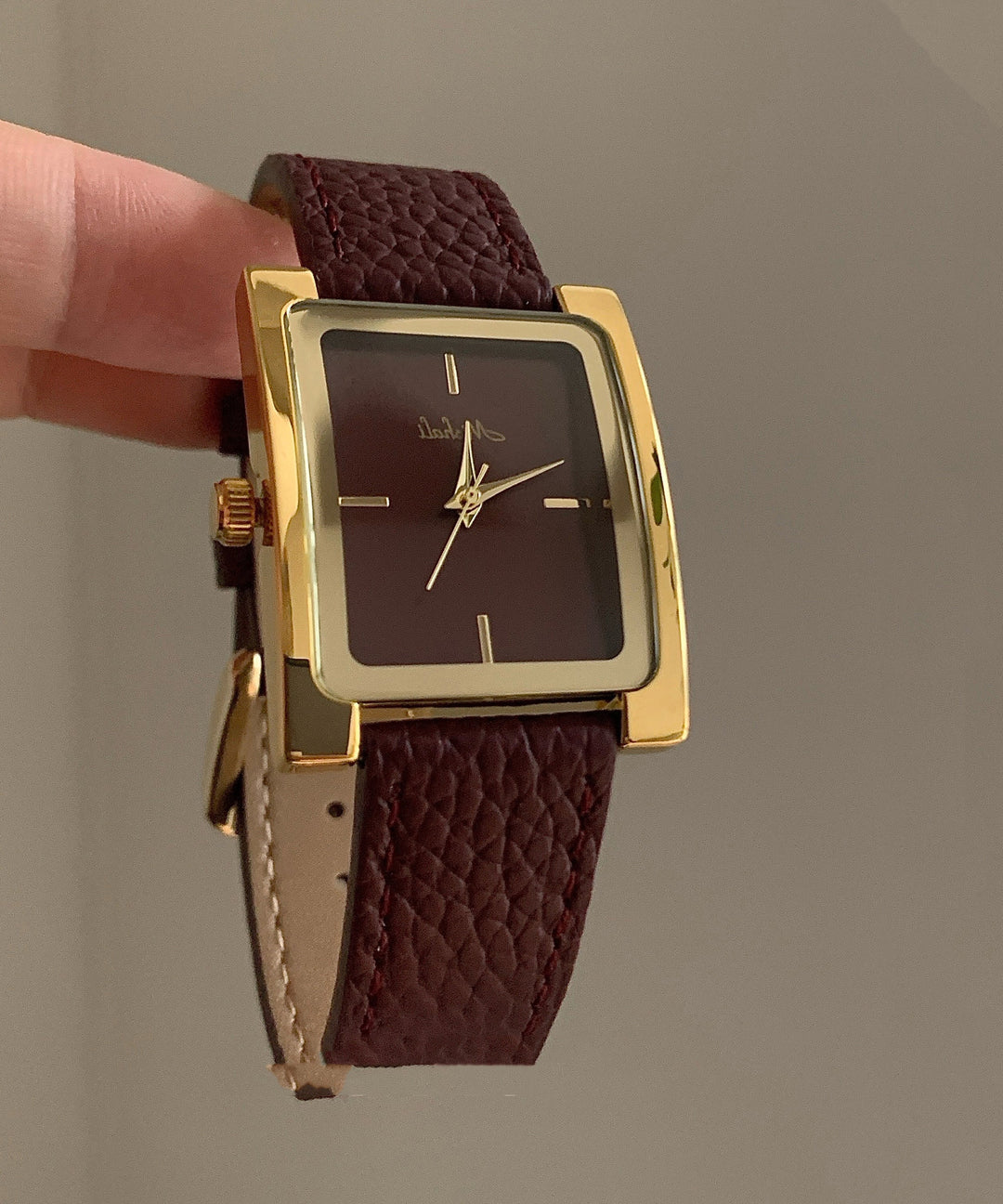 Brief Mulberry Metal Leather Quartz Movement Watches