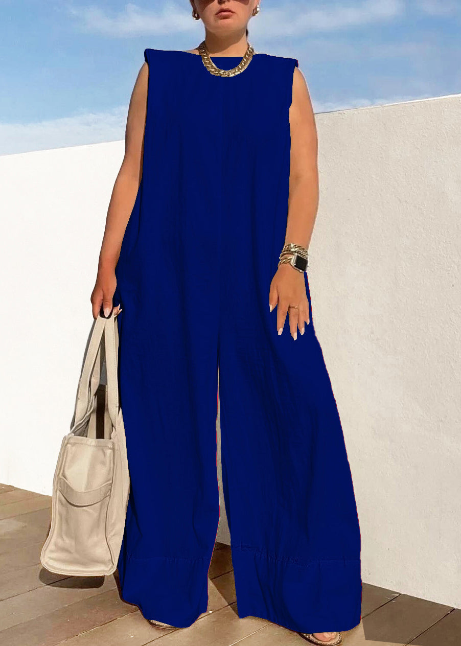 Brief White Slash Neck Solid Jumpsuits Summer