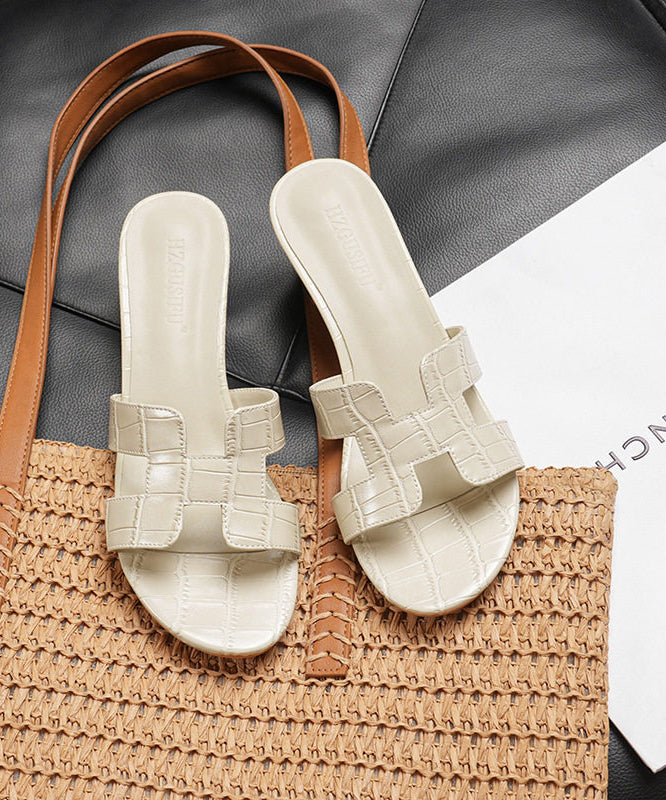 Casual Black Peep Toe Chunky Flip Flops