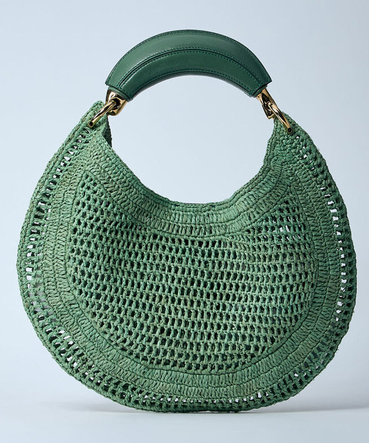 Casual Brown Hollow Out Round Shaped Faux Leather Tote Handbag