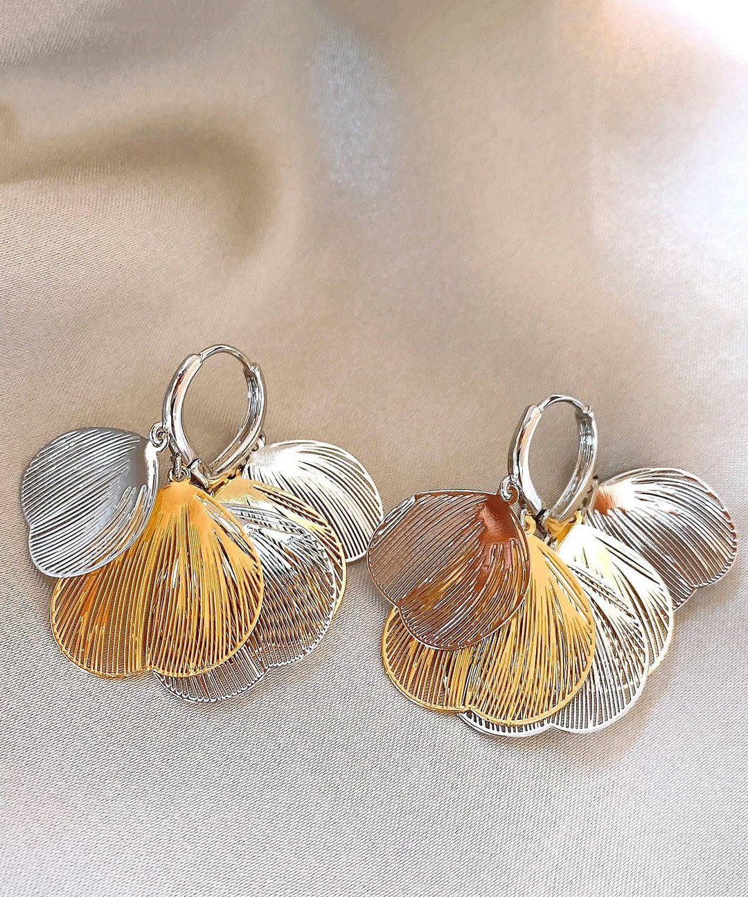 Casual Colorblock Metal Hollow Out Tassel Hoop Earrings