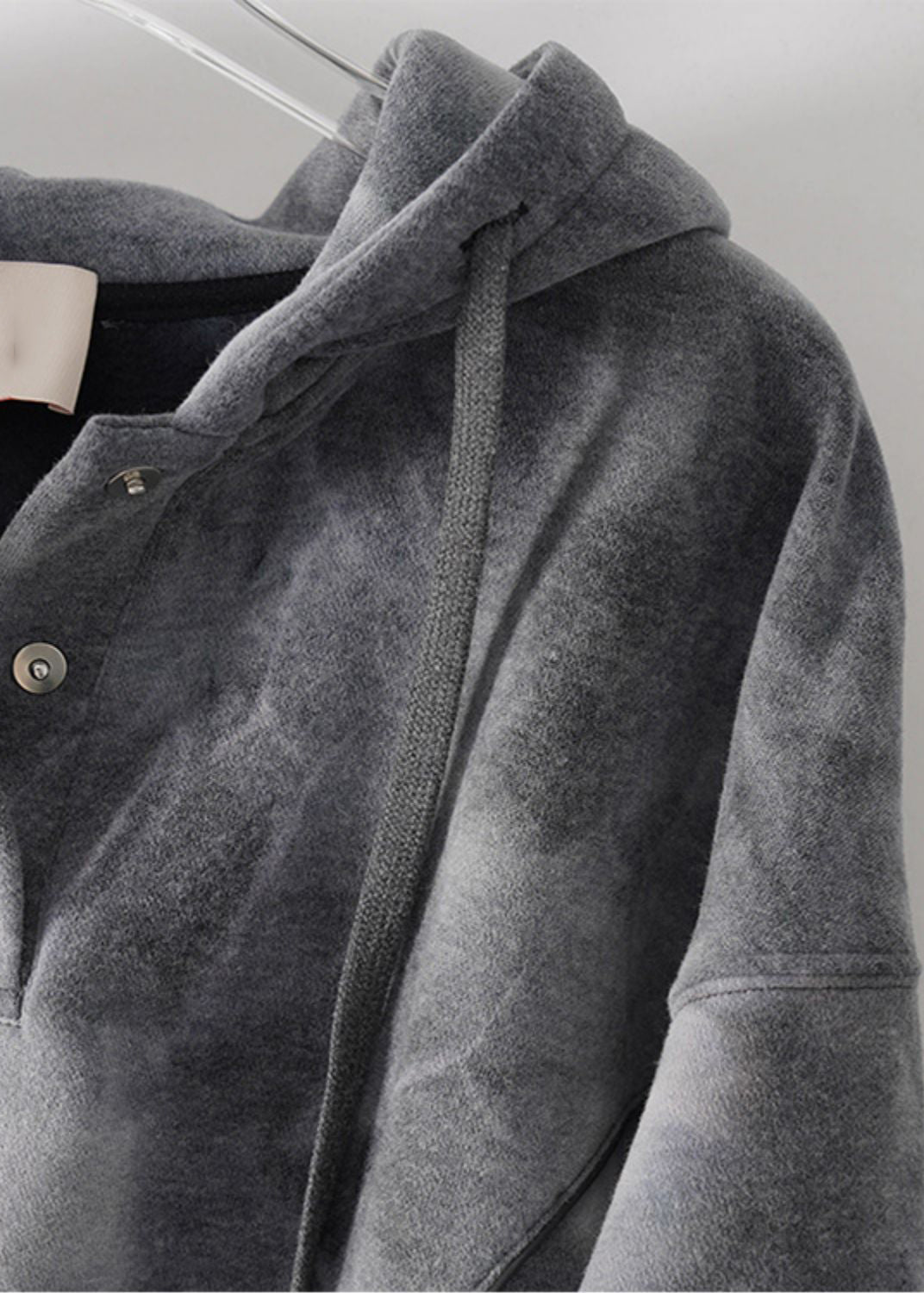 Casual Grey Tie Dye Drawstring Hooded Sweatshirts Top Fall