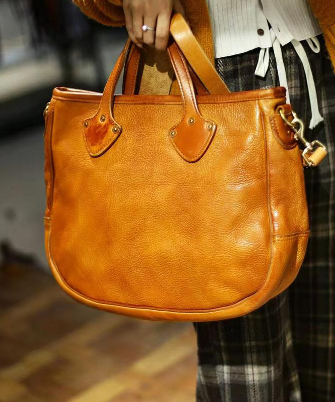 Casual Rivet Large Capacity Durable Leather Tote Handbag