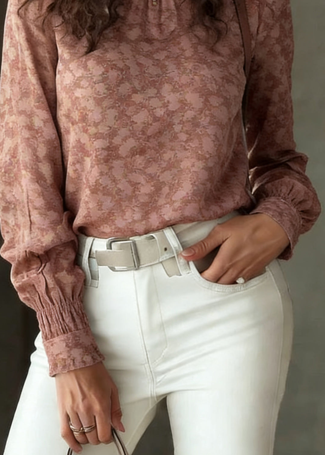 Casual Ruffled Patchwork Print Shirt Spring - Omychic