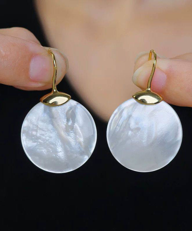 Casual Silk Copper Alloy Shell Drop Earrings