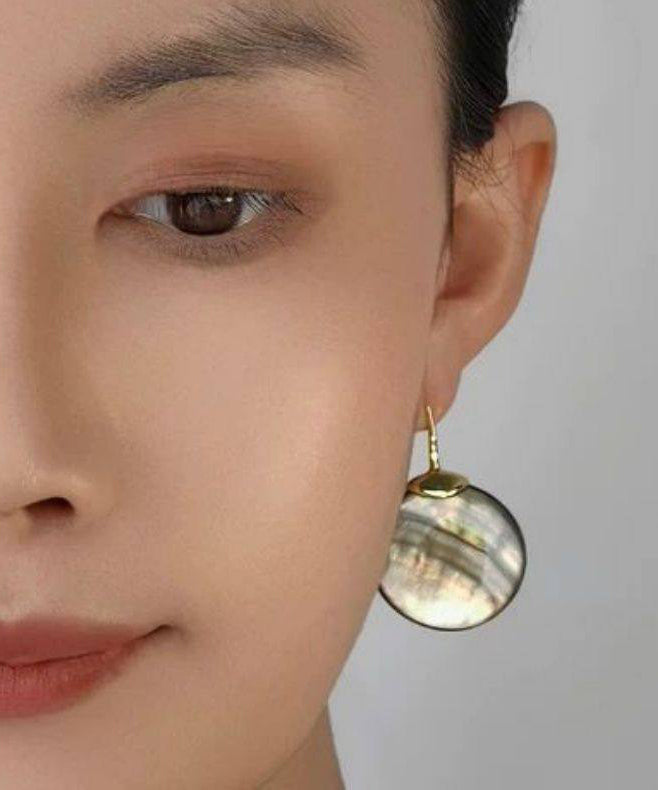 Casual Silk Copper Alloy Shell Drop Earrings