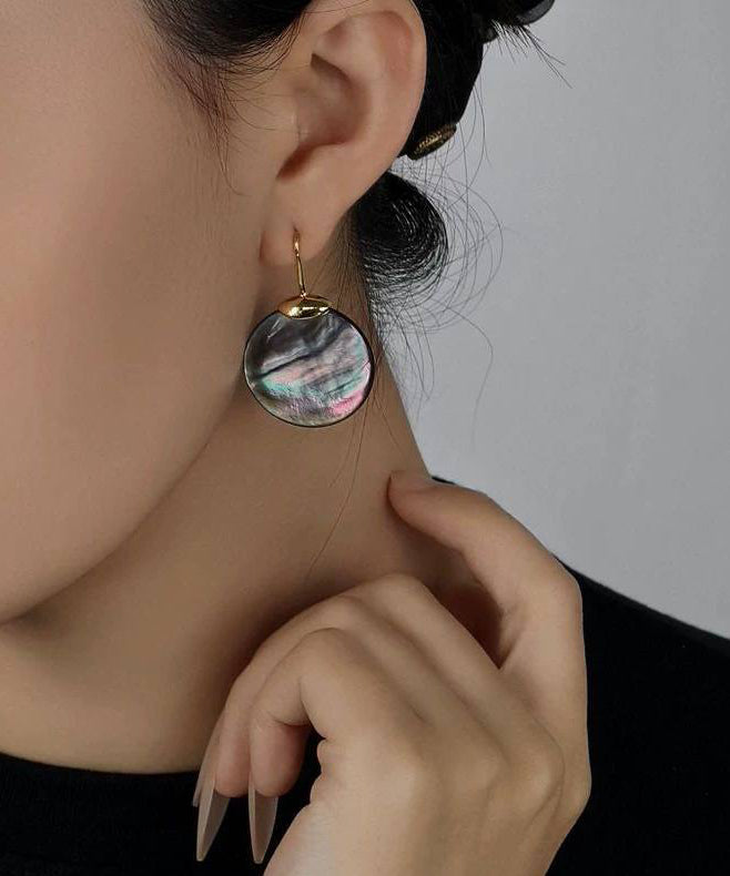 Casual Silk Copper Alloy Shell Drop Earrings