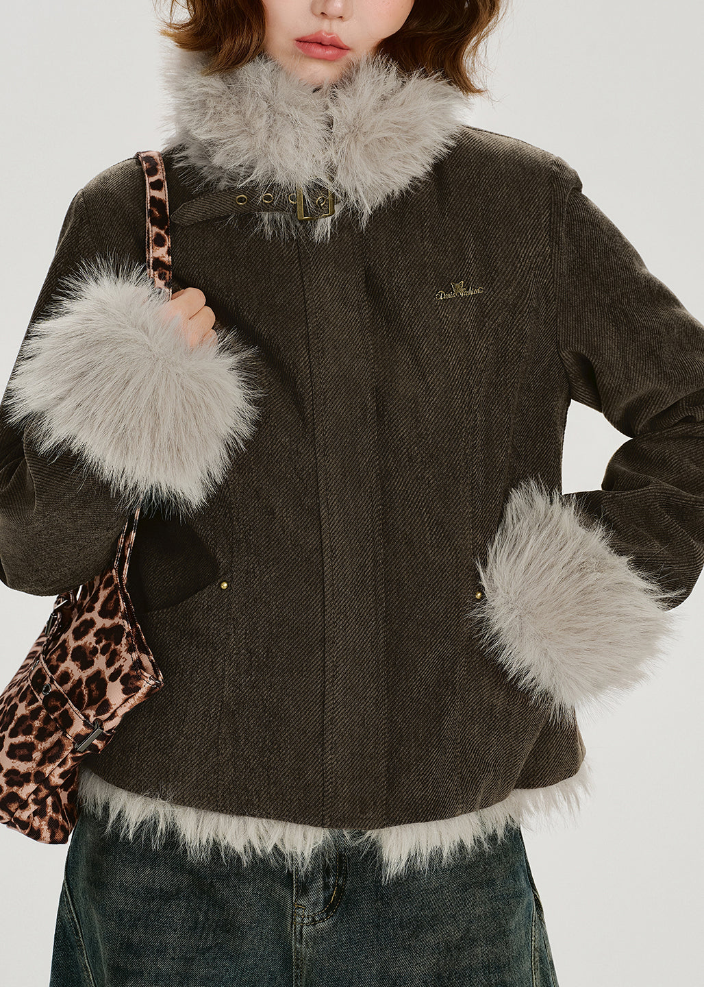 Casual Stand Collar Thick Patchwork Warm Fleece Coats Winter