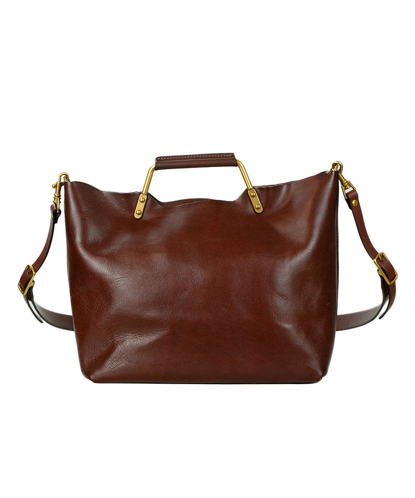 Casual Versatile Black Calf Leather Tote Bag
