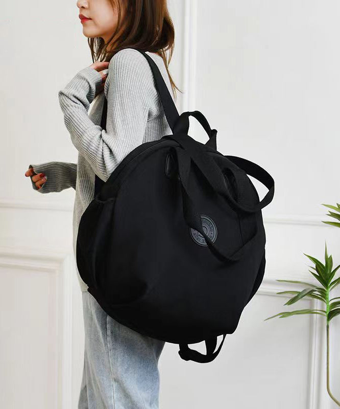 Casual Versatile Black Nylon Durable Tote Handbag