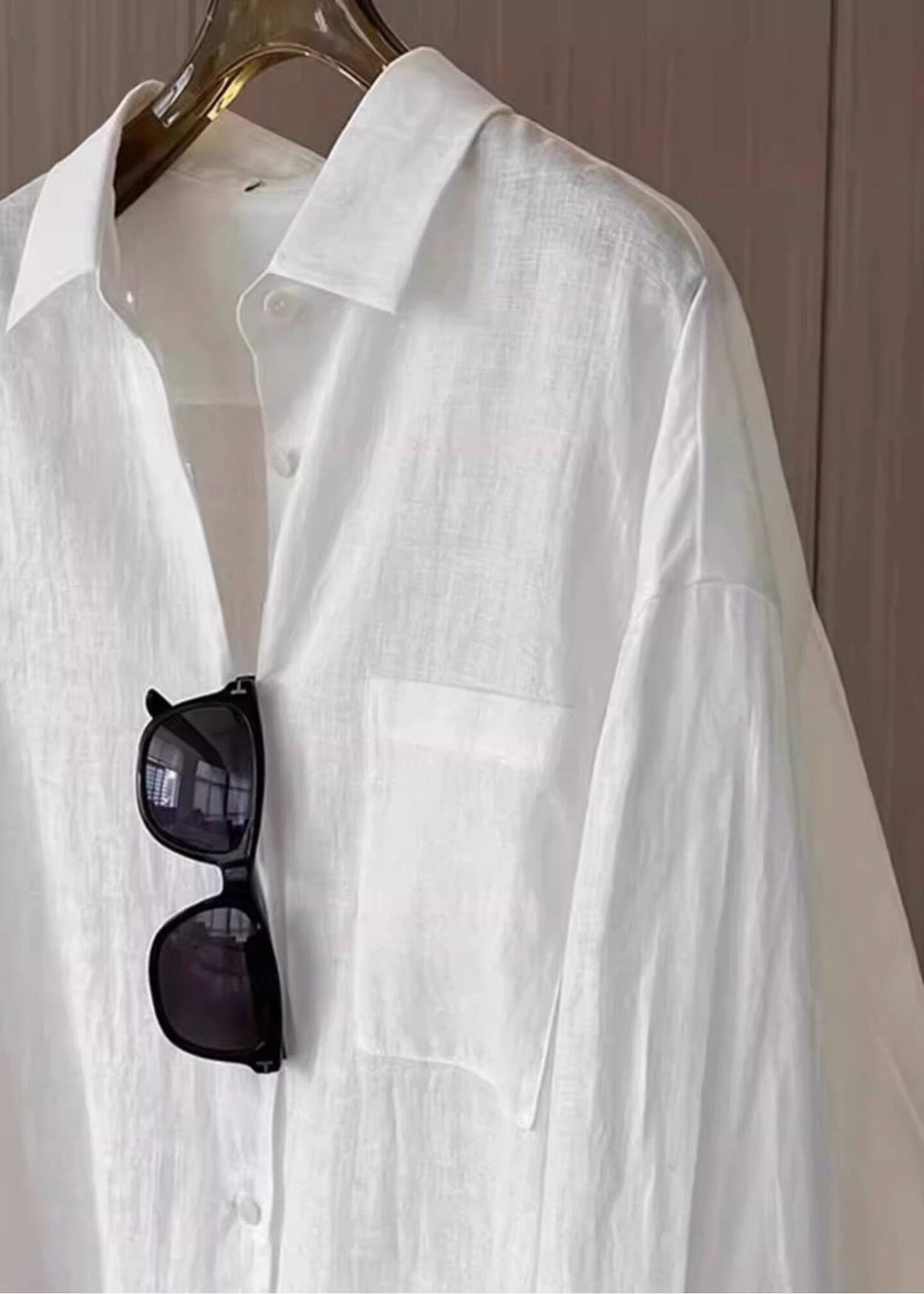 Casual White Oversized Cotton Shirts Spring