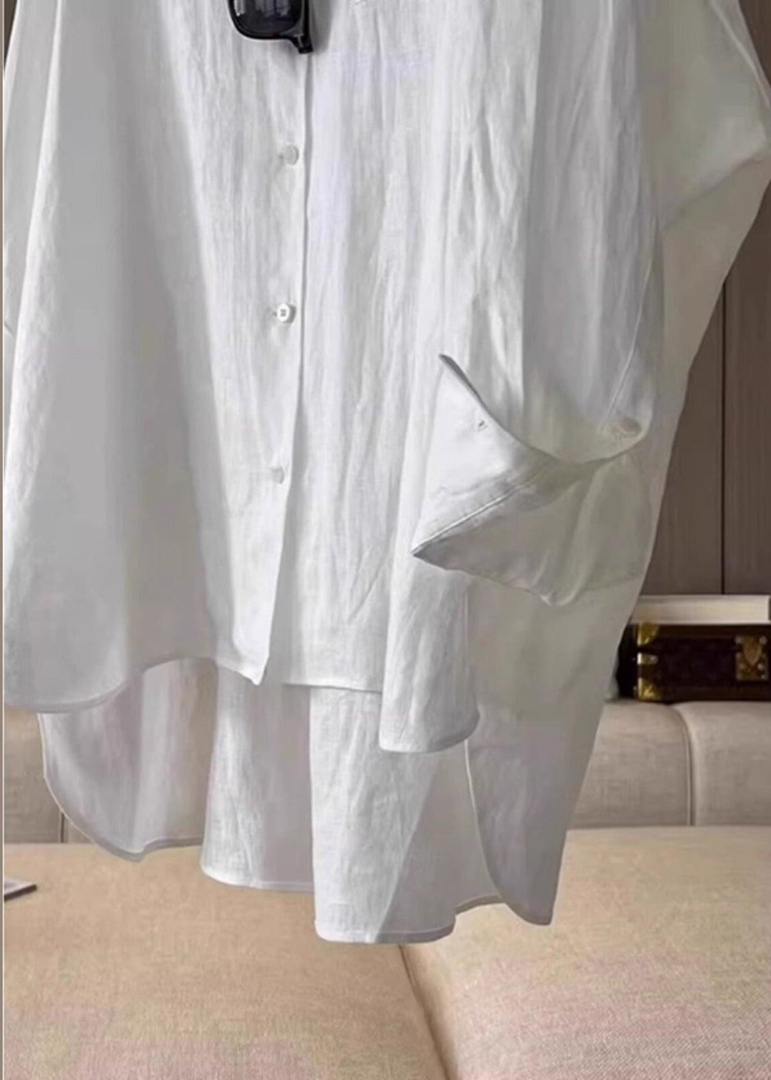Casual White Oversized Cotton Shirts Spring