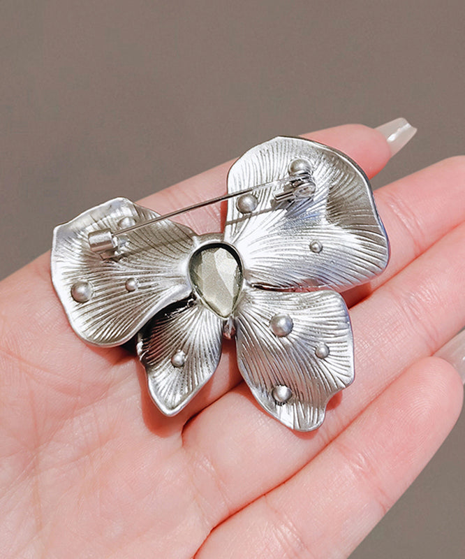 Chic Blue Alloy Crystal Butterfly Hairpin