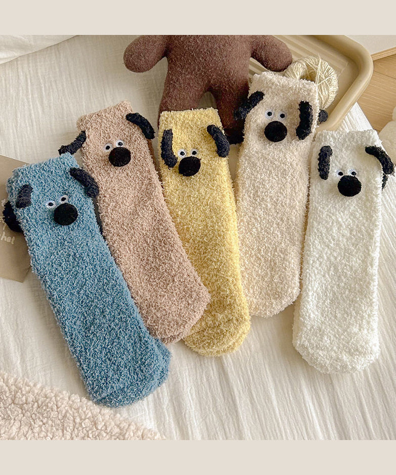 Chic Cartoon Thick Warm Fuzzy Fur Fluffy Mid Calf Socks
