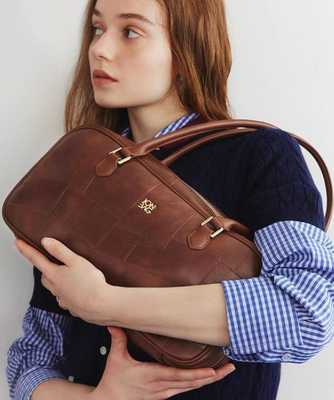 Chic Coffee Faux Leather Durable Shoulder Bag