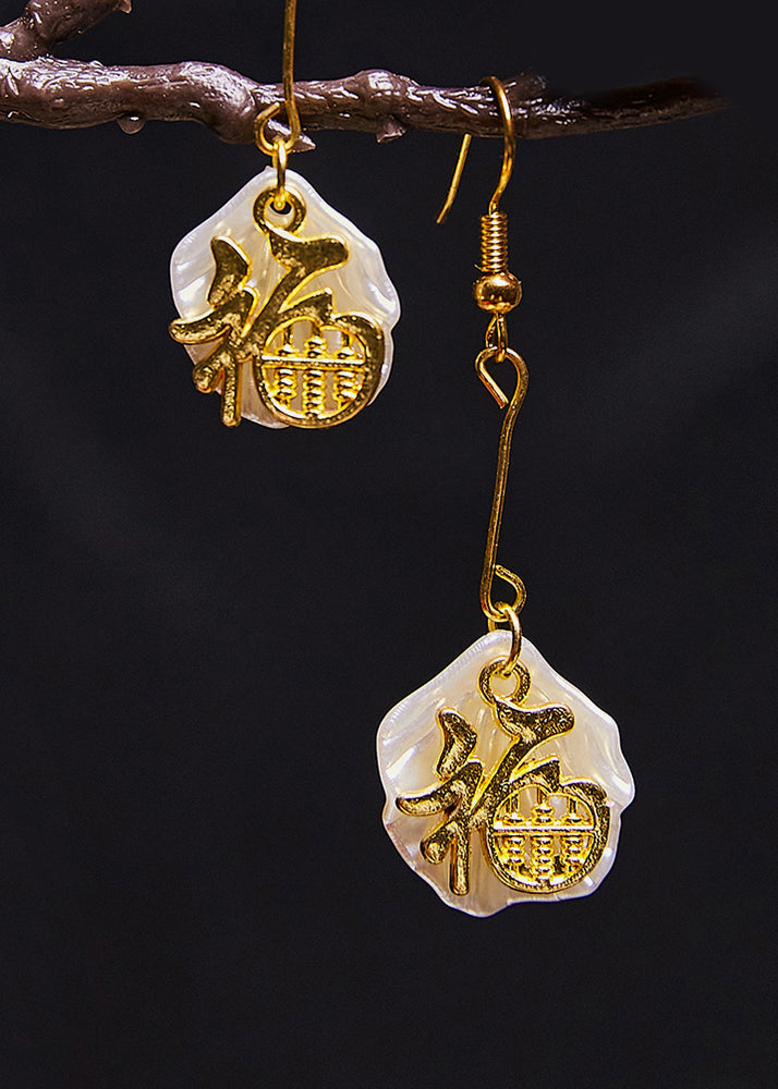 Chic Fortune abacus 14K Gold Drop Earrings - Omychic