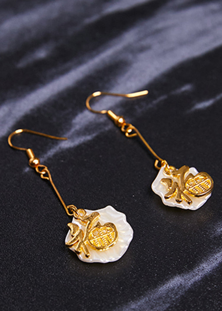 Chic Fortune abacus 14K Gold Drop Earrings - Omychic