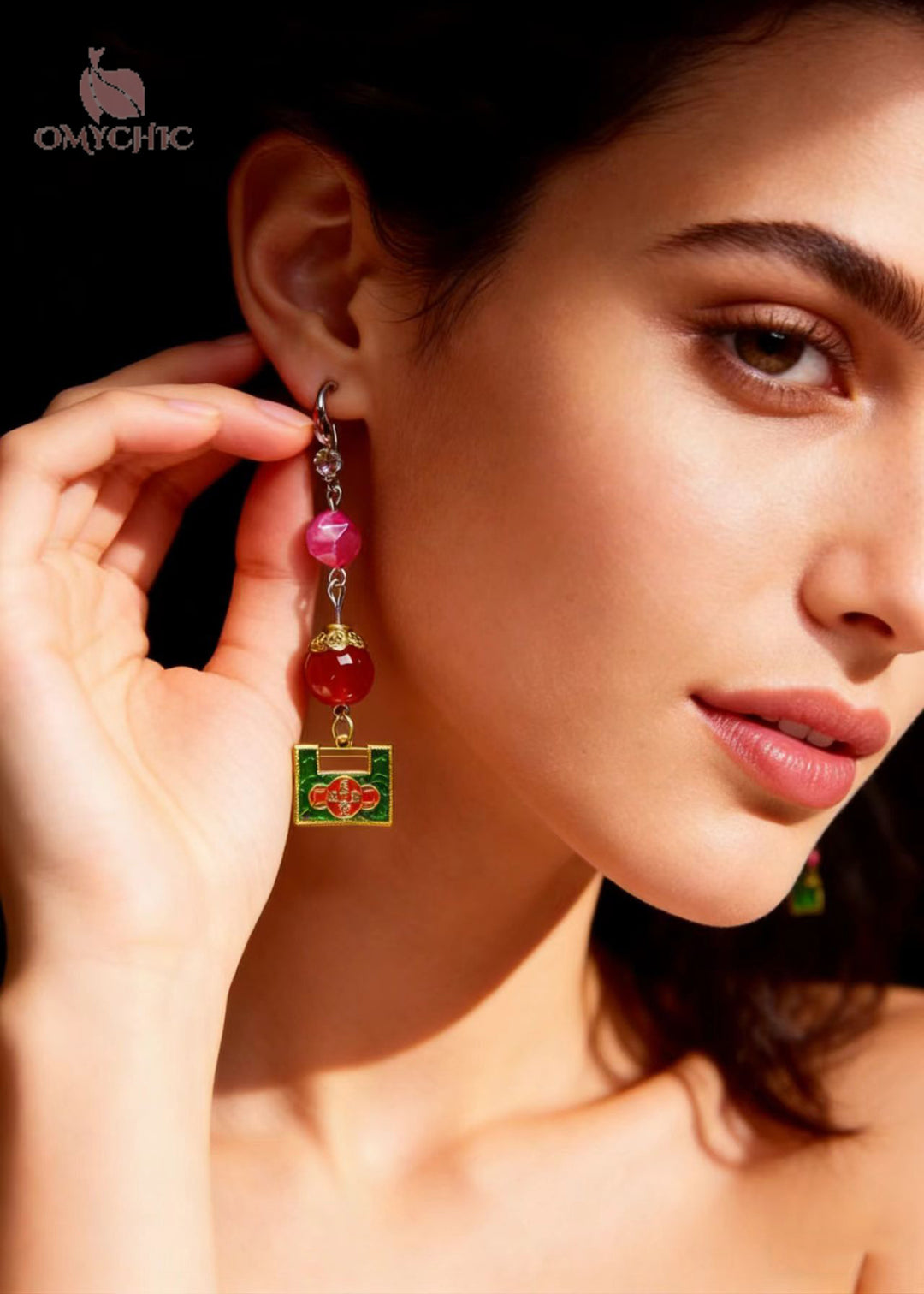 Chic Gold Lock Metal Long Tasseled Drop Earrings