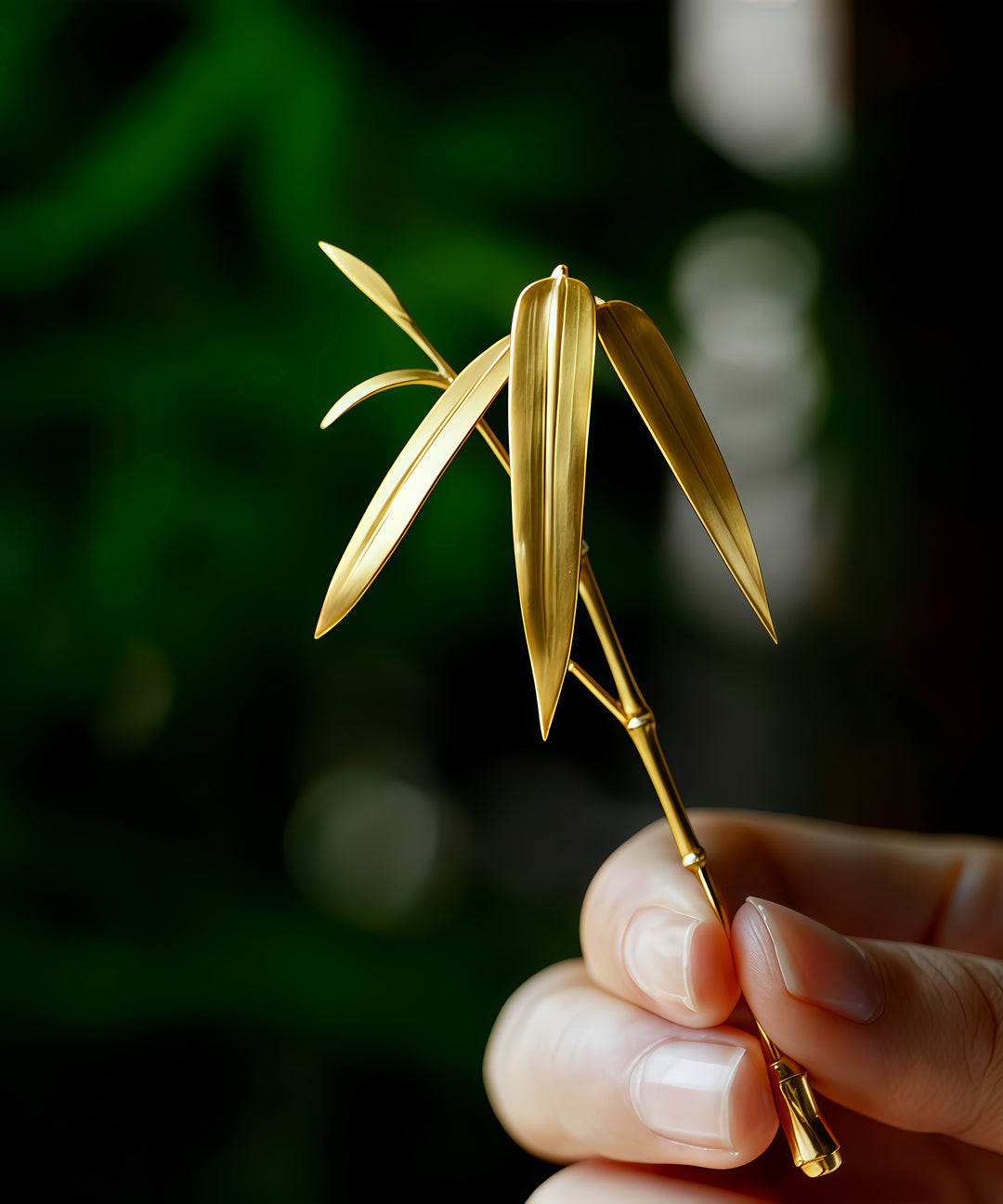 Chic Gold Metal Overgild Bamboo Joint Brooches