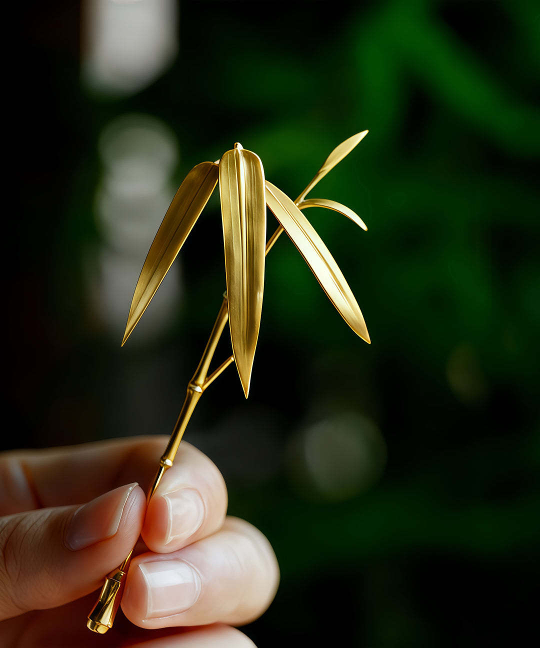 Chic Gold Metal Overgild Bamboo Joint Brooches