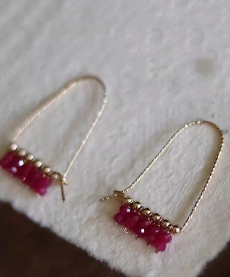 Chic Gold Sterling Silver Overgild Hoop Earrings