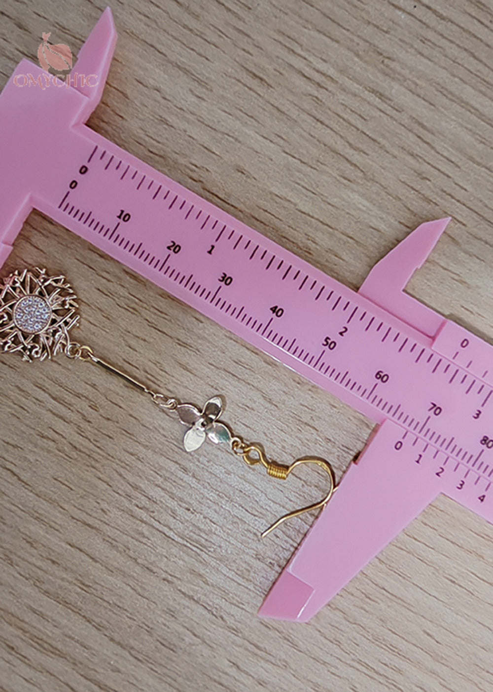 Chic Golden Sunflower Zircon Long Drop Earrings