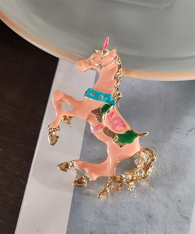 Chic Green Copper Overgild Enamel Win Instant Success Brooches