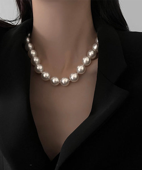 Chic Grey Pearl Original Design Collar Necklace - Omychic