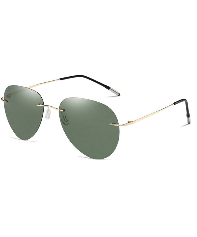 Chic Men Black Metal UV Protection Toad Mirror Sunglasses