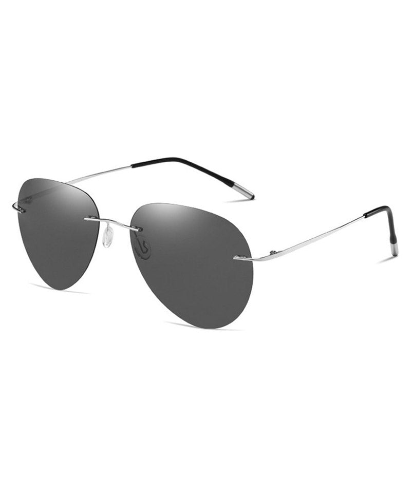 Chic Men Black Metal UV Protection Toad Mirror Sunglasses