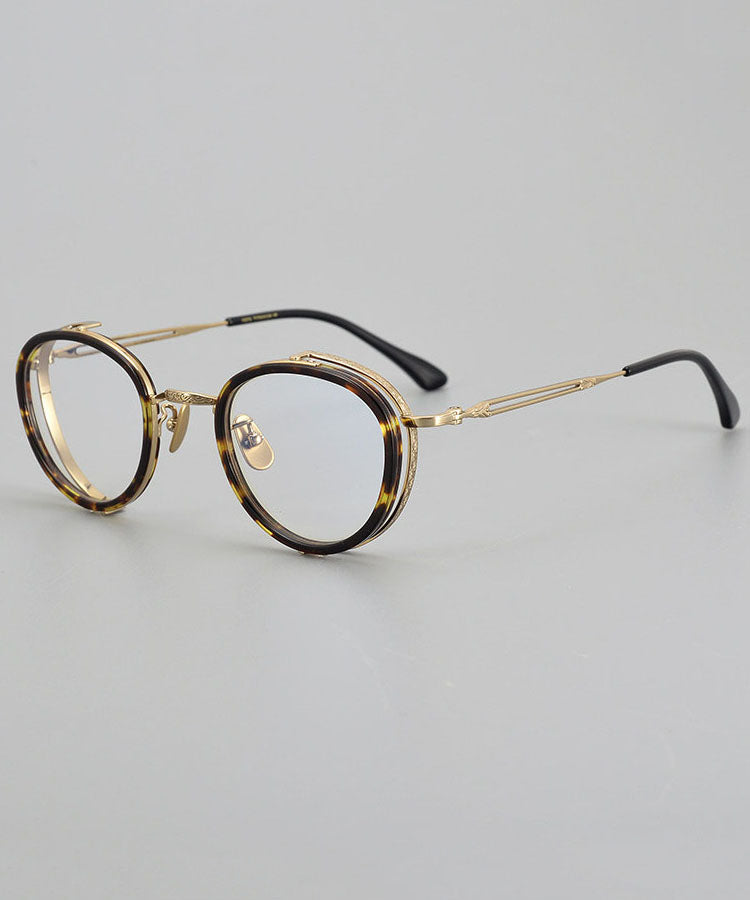 Chic Metal Color-Changing Round Frame Unisex Reading Glasses