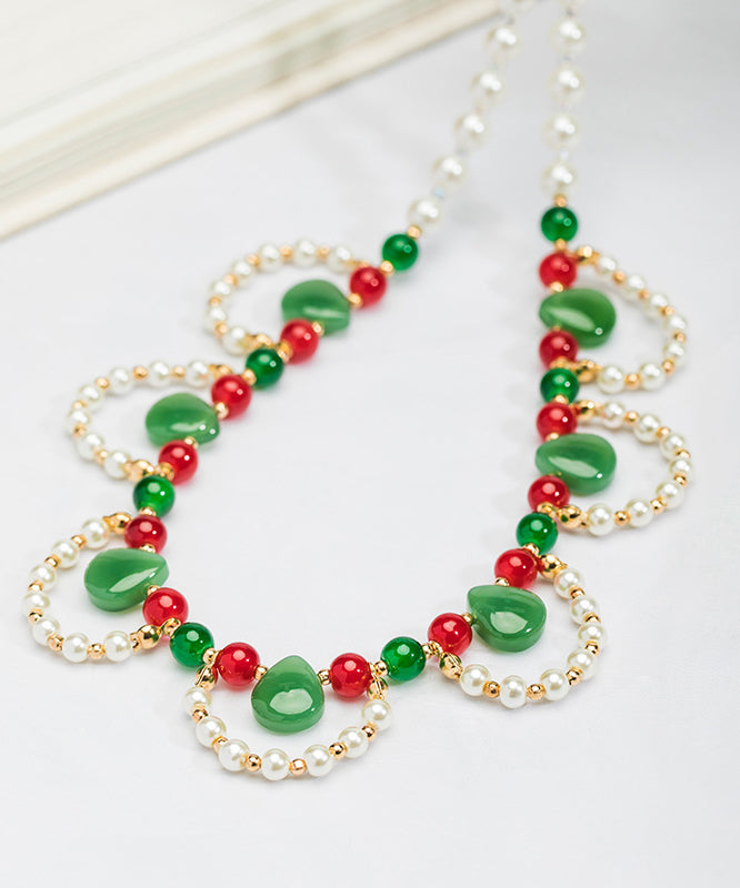 Chic Multicolor Copper Alloy Pearl Beading Pendant Necklace