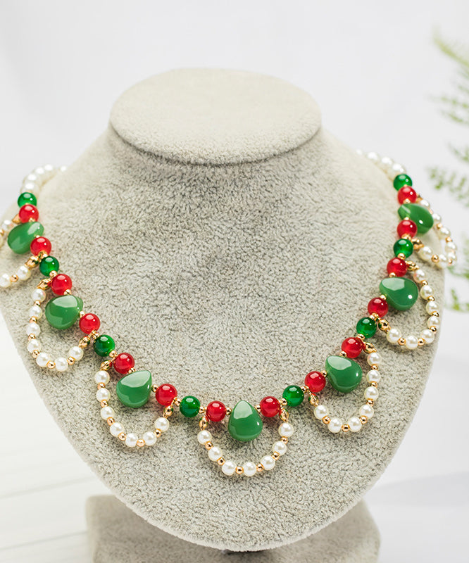 Chic Multicolor Copper Alloy Pearl Beading Pendant Necklace
