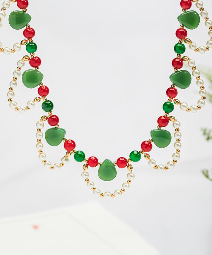 Chic Multicolor Copper Alloy Pearl Beading Pendant Necklace