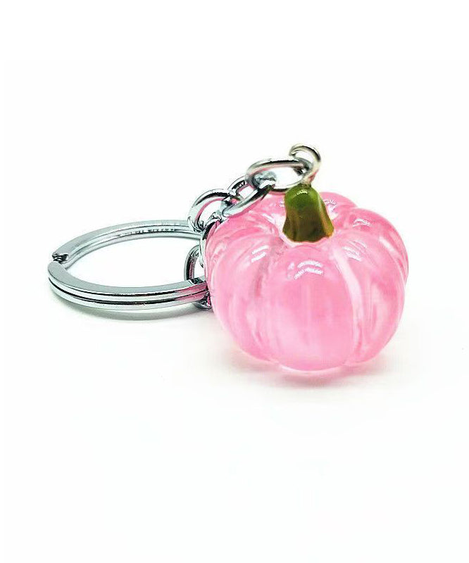 Chic Pink Stainless Steel Resin Keychains