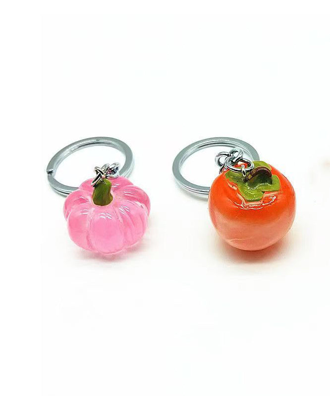 Chic Pink Stainless Steel Resin Keychains