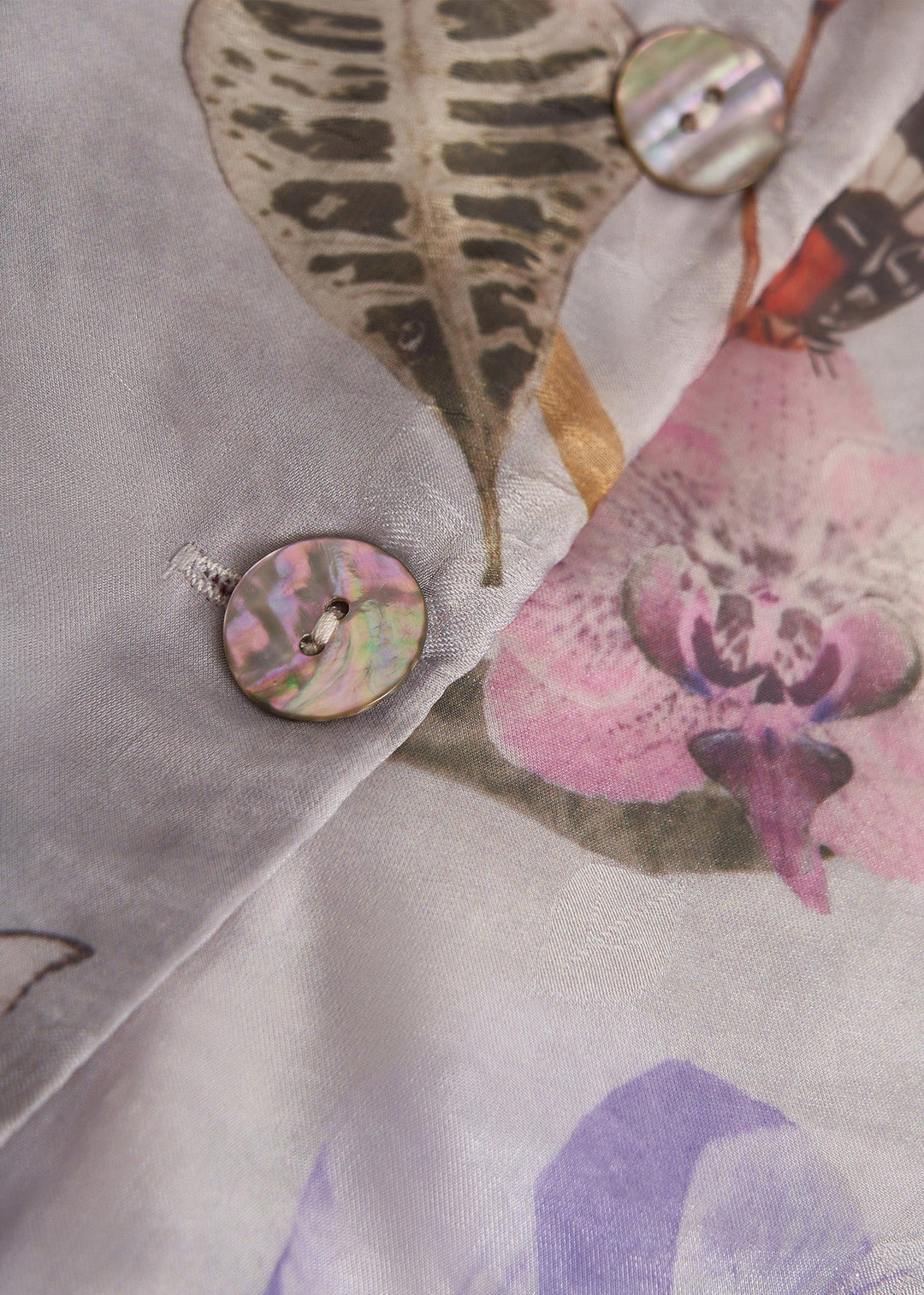 Chic Purple Oversized Print Cotton Shirt Top Fall